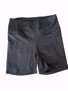 High-Rise Black Bike Shorts